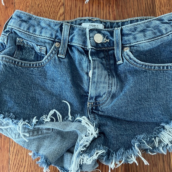 FOREVER 21 Destroyed Denim Distressed Jean Edgy Size 23 Shorts and SHEIN Size 11 - Picture 4 of 5